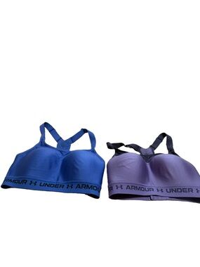 Under Armour Women’s Purple/Blue 2 Compression Sports Bra! 34D